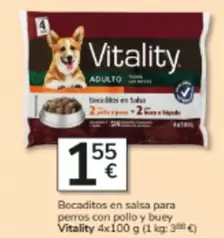 Vitality - Bocaditos En Salsa Para Perros Con Pollo Y Buey
