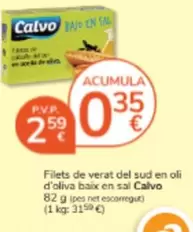 Calvo - Filets De Verat Del Sud En Oli D'Oliva Baix En Sal