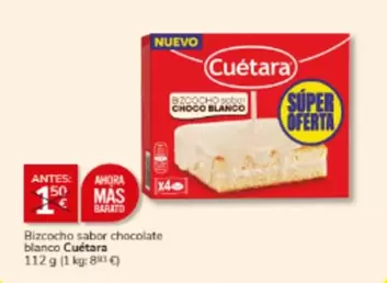 Cuétara - Bizcocho Sabor Chocolate Blanco