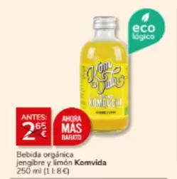 Komvida - Bebida Orgánica Jengibre Y Limón