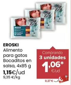 Eroski - Alimento Para Gatos Bocaditos En Salsa