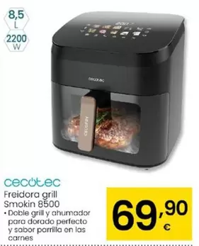 Cecotec - Freidora Grill Smokin 8500