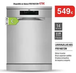 AEG - Lavavajillas FFB74927ZW