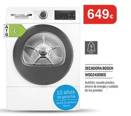 Bosch - Secadora Wqqc243ddes