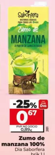 Dia Saborfera - Zumo De Manzana 100%
