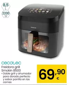 Cecotec - Freidora Grill Smokin 8500