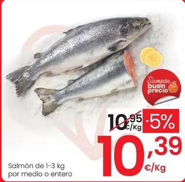Salmón De 1-3 Kg Por Medio O Entero