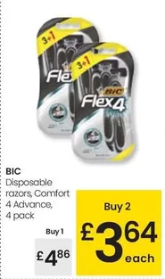 BIC - Disposable Razors, Comfort E 4 Advance