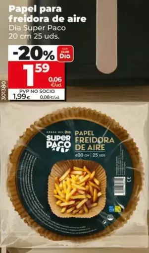 Dia Super Paco - Papel Para Freidora De Aire 