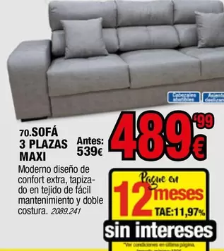 Confort - Sofá 3 Plazas Maxi