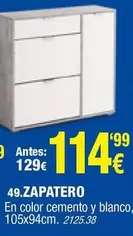 Blanco - Zapatero En Color Cemento Y