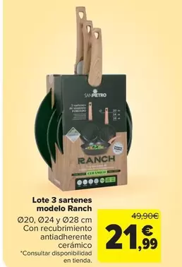 Ranch - Lote 3 Sartenes Modelo 