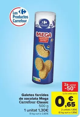 carrefour - Galetes Farcides De Xocolata Mega Classic