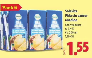 Solevita - Piña Sin Azúcar Añadido