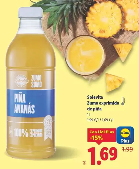 Solevita - Zumo Exprimido De Piña
