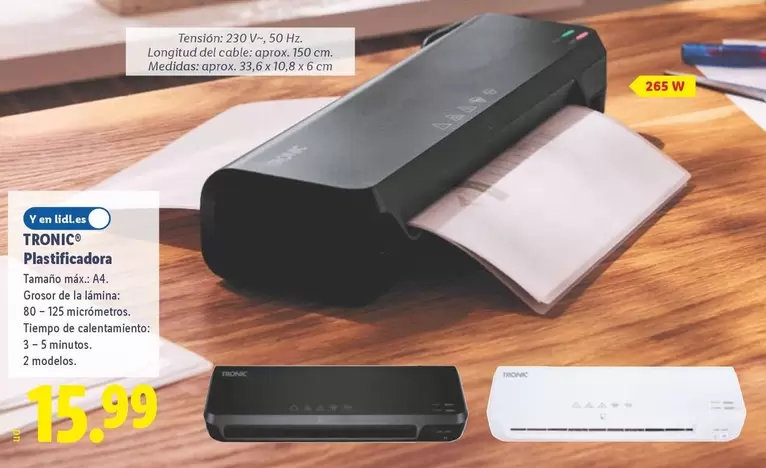 Tronic - Plastificadora