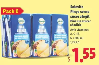 Solevita - Piña Sin Azúcar Añadido