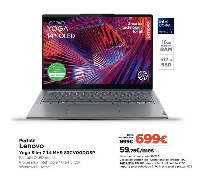 Lenovo - Yoga Slim 7 14imh 83cv0ddsp