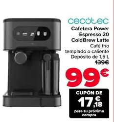 Cecotec - Cafetera Power Espresso 20 ColdBrew Latte