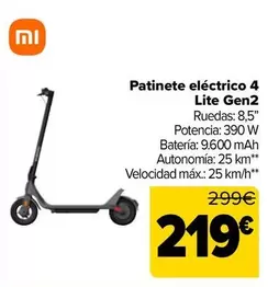 Xiaomi - Patinete Eléctrico 4 Lite Gen2