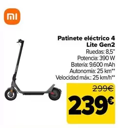 Xiaomi - Patinete Eléctrico 4 Lite Gen2