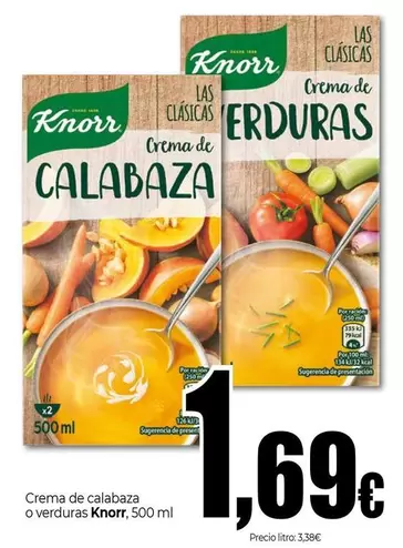 Knorr - Crema De Calabaza O Verduras