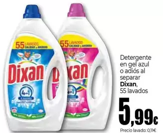 Dixan - Detergente En Gel Azul O Adios Al Separar