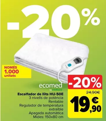 Ecomed - Calientacamas Hu-50e