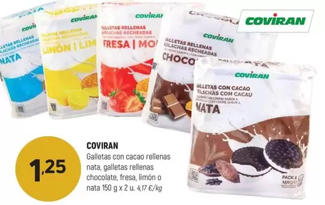 coviran - Galletas Con Cacao Rellenas Nata Galletas Rellenas