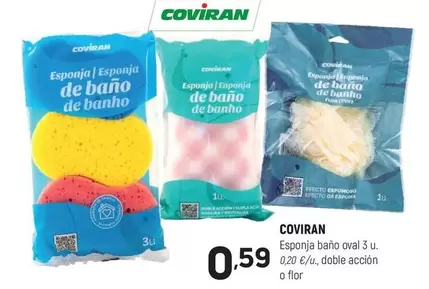 coviran - Espongia Bano Oval 3 U.