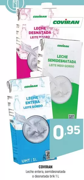 coviran - Leche Entera Semidesnatada O Leche Entera