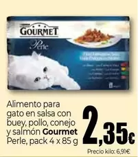 Gourmet - Alimento Para Gato En Salsa Con Buey, Pollo, Conejo Y Salmon Perle