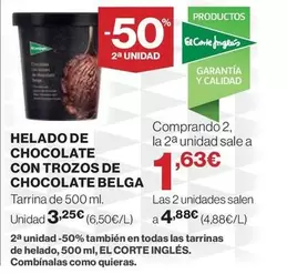 Helado De Chocolate Con Trozos De Chocolate Belga