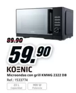 Koenic - Microondas Con Grill Kmwg 2322 Db