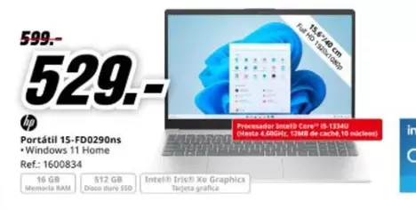 HP - Portátil 15-fd0290ns