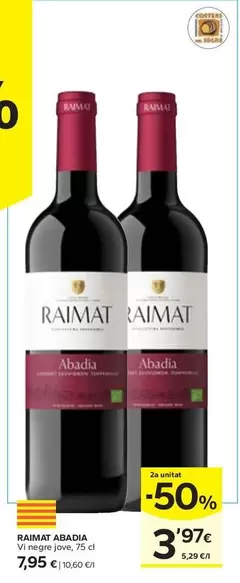 Raimat Abadia - Vi Negre Jove