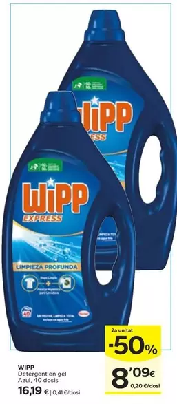 Wipp - Detergente En Gel Azul