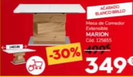 Blanco - Mesa De Comedor Extensible Marion