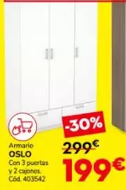 Armario Oslo Con 3 Puertas Y 2 Cajones