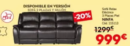 Relax - Sofa  Eléctrico 3 Plazas Peel