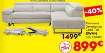 Rinconera Derecha Con Cama Tela