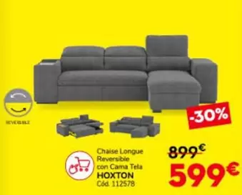 Chaise Longue Reversible Con Cama Tela