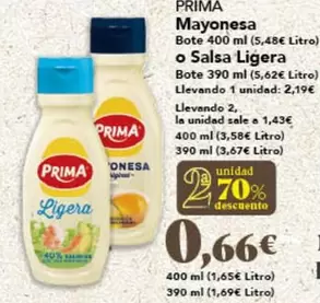 Prima - Mayonesa O Salsa Ligera