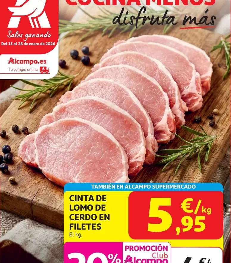 alcampo - Cinta De Lomo De Cerdo En Filetes
