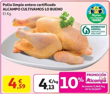 alcampo - Pollo Limpio Entero Certificado Alcampo Cultivamos Lo Bueno