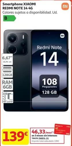 Xiaomi - Smartphone Redmi Note 14 4g