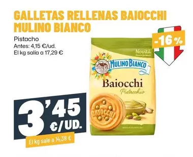 Mulino Bianco - Galletas Rellenas Baiocchi