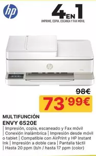 HP - Multifuncion Envy 6520E