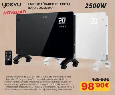 Yoevu - Emisor Térmico De Cristal Bajo Consumo