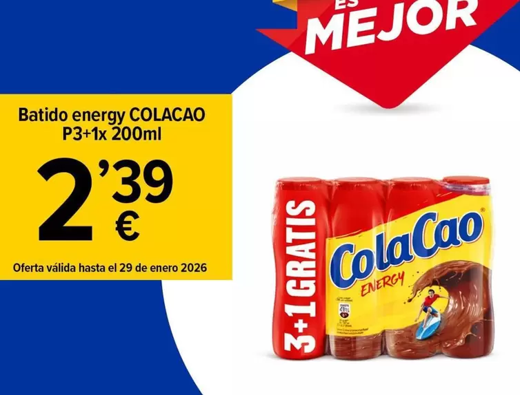 Cola Cao - Batido Energy